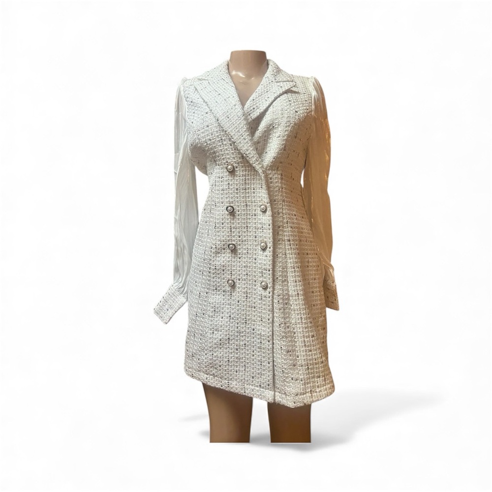 Simple White Textured Fabric